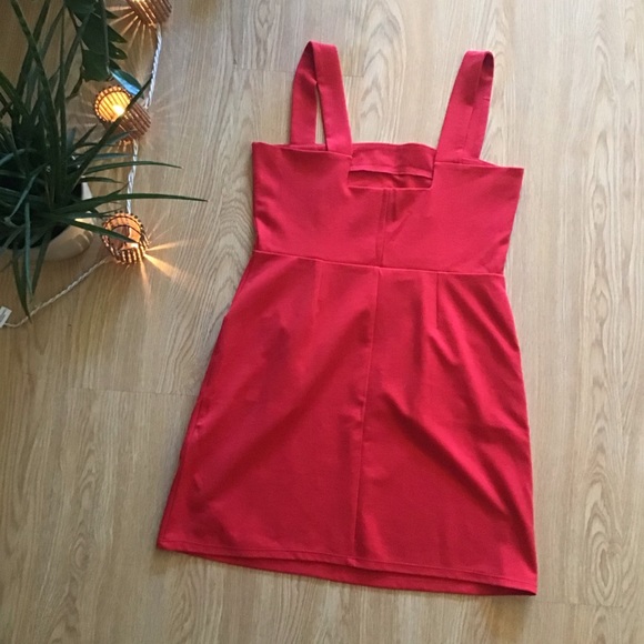 Asos red mini dress with big buttons and pockets! - Picture 8 of 8